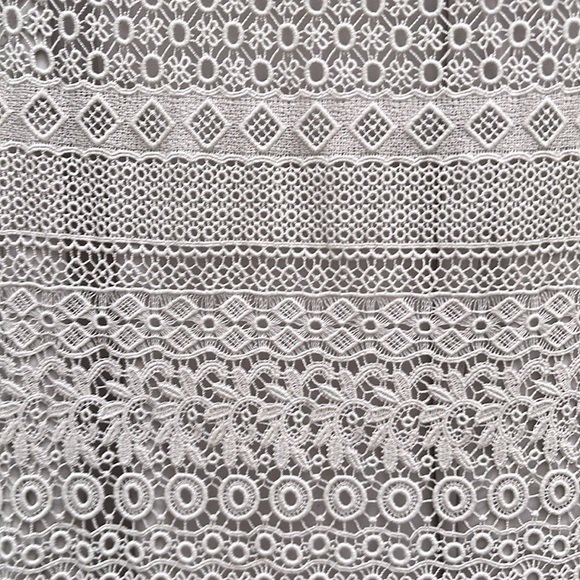 Caroll Crochet Dress with Removable Slip Dress in light grey - Picture 6 of 10